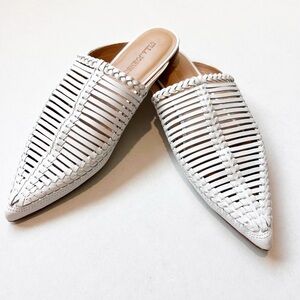 ULLA Johnson Jana Babouche Mules White Slip On Flats